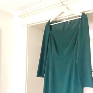Club Monaco Dress, 3/4 Sleeves, Size 4, Emerald Gr